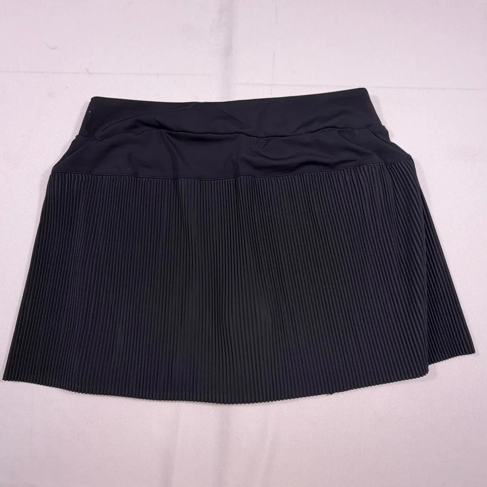 Nike Dri-FIT Black Pleated Tennis Skort Womens Medium Active Skirt with Shorts